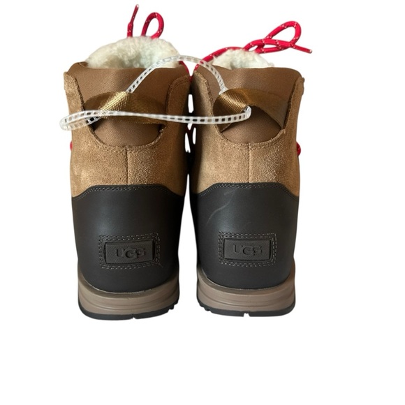 UGG Brown and Black Winter Boots with Red Laces - Picture 4 of 7